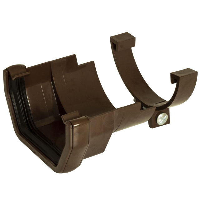 FloPlast 114mm Square Adaptor To Round Iron Brown