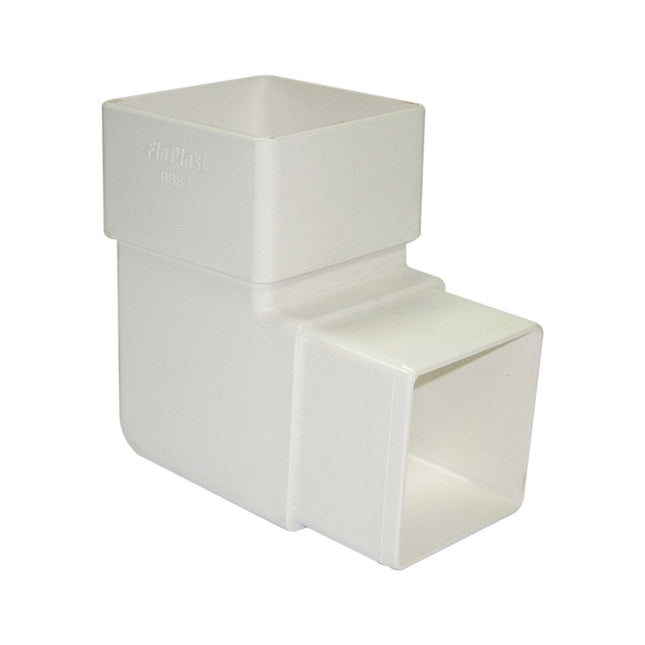 FloPlast 65mm Square 92.5 Degree Offset Bend White