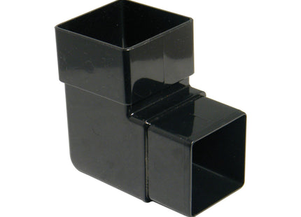 FloPlast 65mm Square 92.5 Degree Offset Bend Black