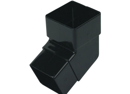 FloPlast 65mm Square 112.5 Degree Offset Bend Black