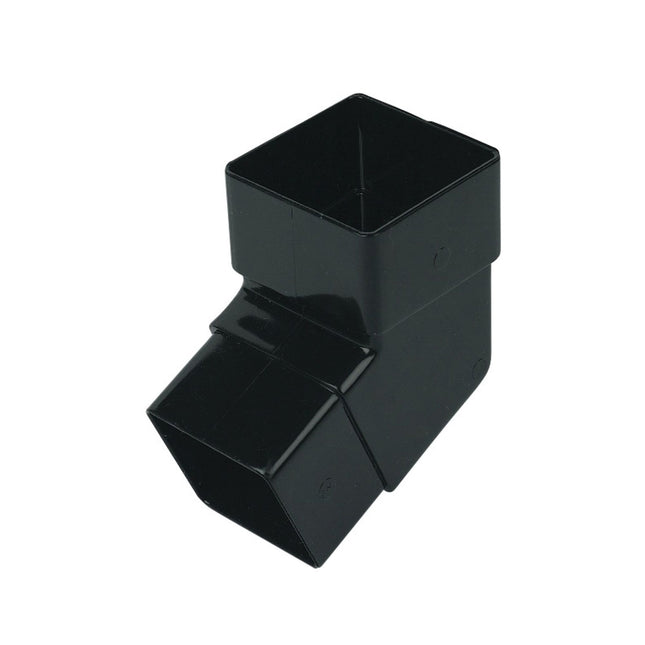 FloPlast 65mm Square 112.5 Degree Offset Bend Black