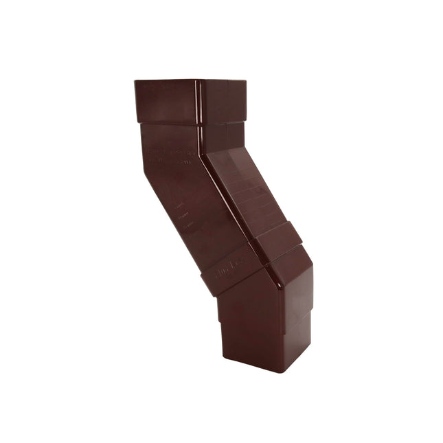 FloPlast 65mm Square Adjustable Offset Bend Brown