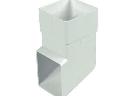 FloPlast 65mm Square Pipe Shoe White