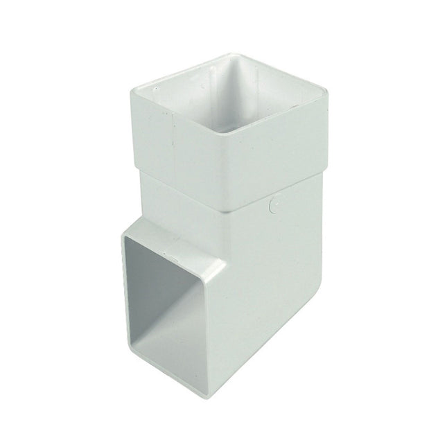 FloPlast 65mm Square Pipe Shoe White