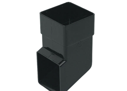 FloPlast 65mm Square Pipe Shoe Black