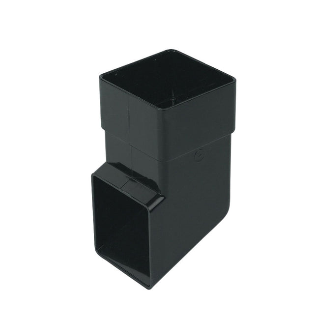 FloPlast 65mm Square Pipe Shoe Black