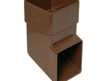 FloPlast 65mm Square Pipe Shoe Brown