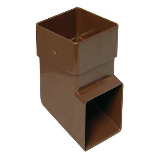 FloPlast 65mm Square Pipe Shoe Brown