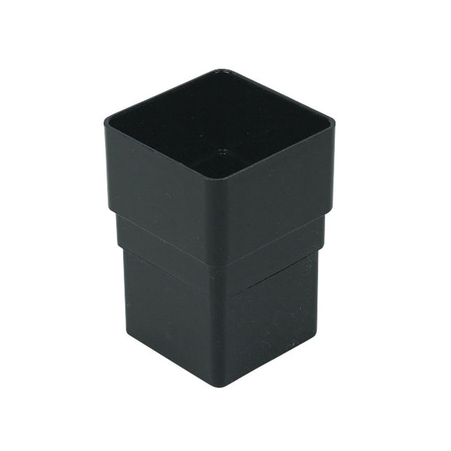 FloPlast 65mm Square Pipe Socket Black