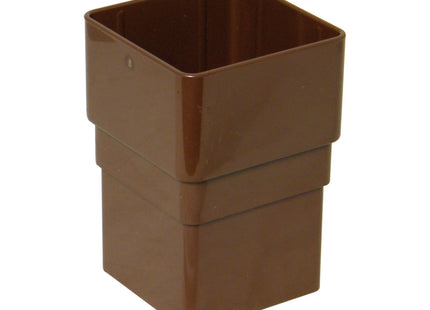 FloPlast 65mm Square Pipe Socket Brown