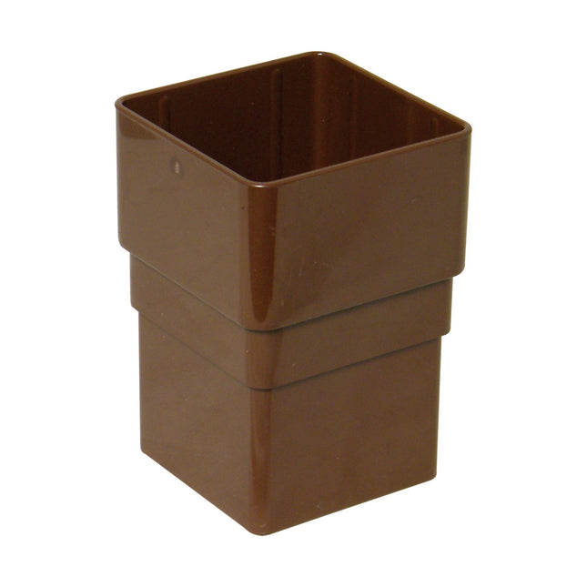 FloPlast 65mm Square Pipe Socket Brown