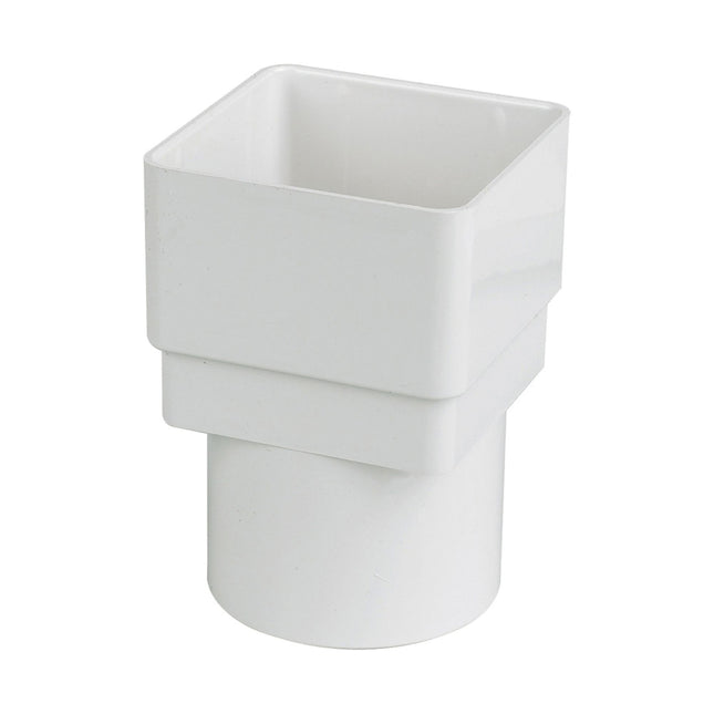 FloPlast 65mm Square To 68mm Round Pipe Adaptor White