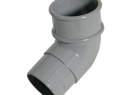 FloPlast 50mm Round Downpipe 112' Offset Bend Grey