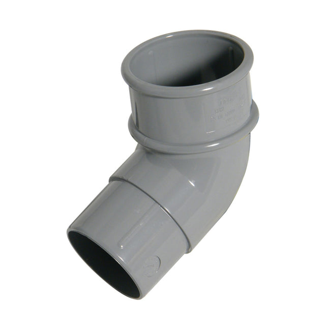 FloPlast 50mm Round Downpipe 112' Offset Bend Grey