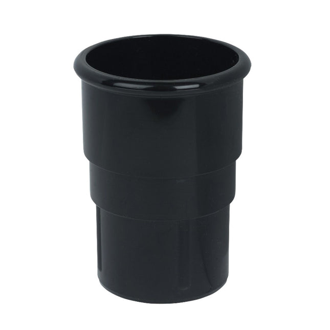 FloPlast Round 50mm Downpipe Connector Black