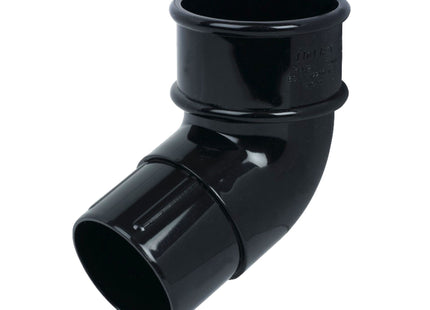 FloPlast Round 50mm Downpipe 112' Offset Bend Black