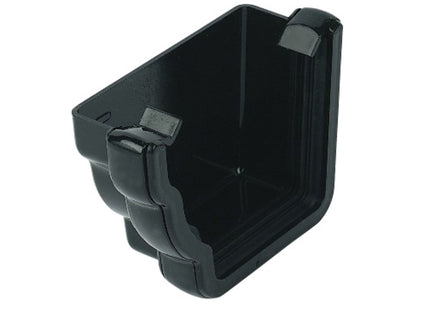 FloPlast Niagara External Left Hand Stopend Black