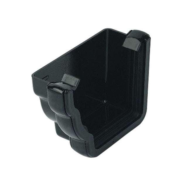 FloPlast Niagara External Left Hand Stopend Black