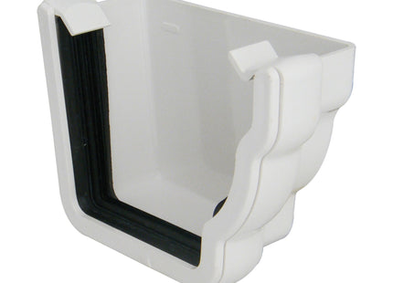 FloPlast Niagara External Right Hand Stopend White