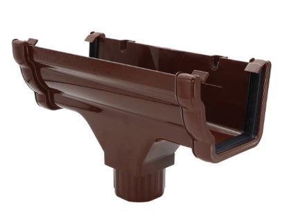 Floplast Niagara Running Outlet Brown - 368149 - Guttering Solution