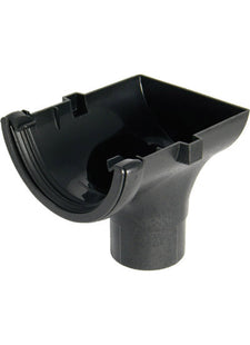 FloPlast Half Round Cast Iron Effect Stopend Outlet