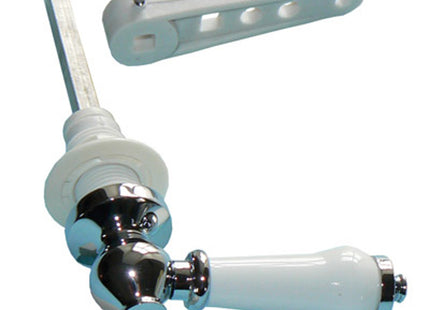 Thomas Dudley WC Cistern Handle 1/2" - White Ceramic/Chrome - PTOLEV367108