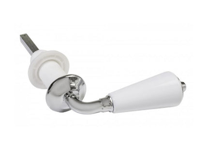 Thomas Dudley WC Cistern Handle 1/2" - White Ceramic/Chrome - PTOLEV367108