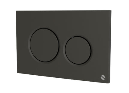 Dudley Drift Dualflush Pneumatic Flush Plate - Matt Black - PSPILL372918 - Perfect for Bathrooms
