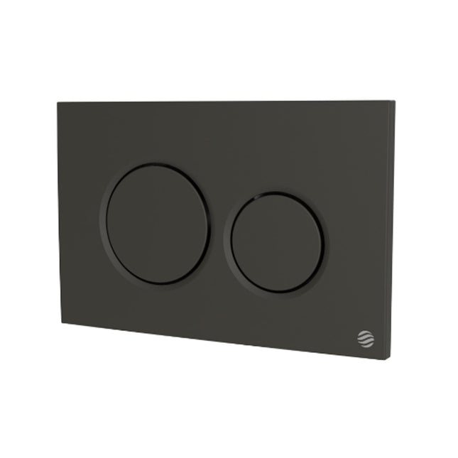 Dudley Drift Dualflush Pneumatic Flush Plate - Matt Black - PSPILL372918 - Perfect for Bathrooms