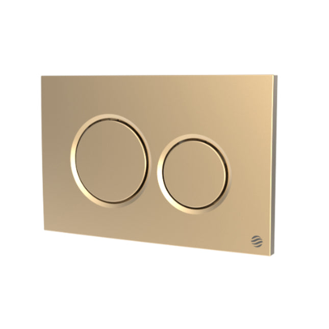 Thomas Dudley Dudley Drift Dualflush Pneumatic Flush Plate - Satin Brass - PSPILL375049 - Perfect for Modern Bathrooms
