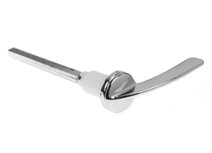 WC Chrome Side Cistern Lever 1/2" Thread - PTOLEV367087 - Essential for Toilet Flush