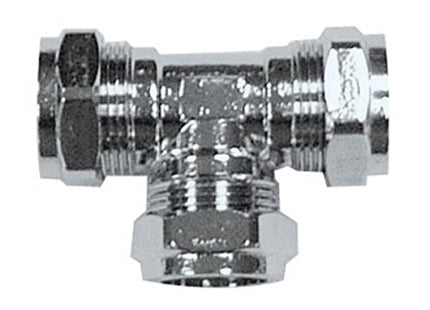 Primaflow PrimaPack Compression Chrome Tee 15mm C x C x C - 9CPCT15