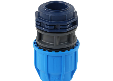 John Guest MDPE Compression Conversion Adaptor - MPDE to Copper (Pushfit) - 20mm x 15mm