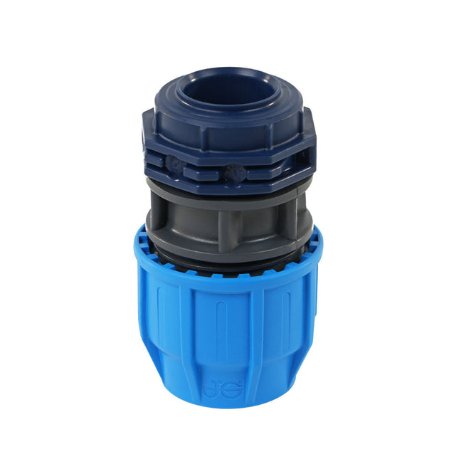 John Guest MDPE Compression Conversion Adaptor - MPDE to Copper (Pushfit) - 20mm x 15mm