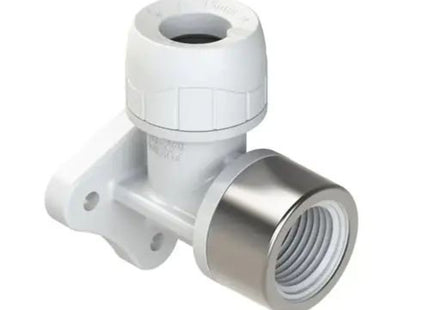Polyplumb Enhanced 22mm x 1/2" Wallplate Elbow - PB532212EW - Ideal for Plumbing