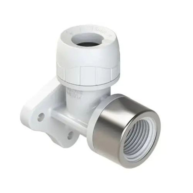 Polyplumb Enhanced 22mm x 1/2" Wallplate Elbow - PB532212EW - Ideal for Plumbing
