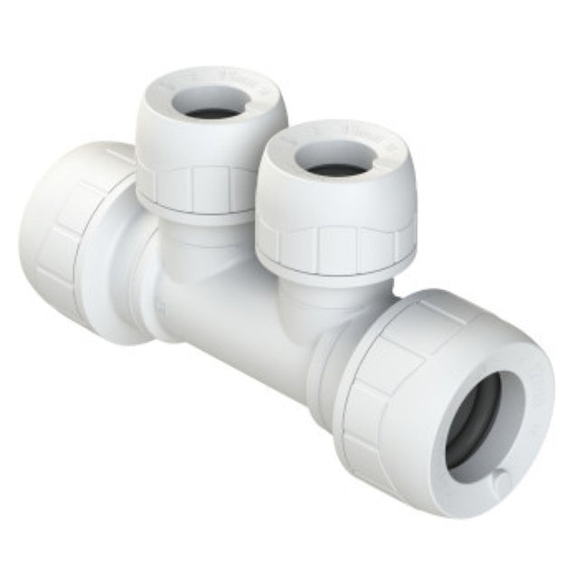 Polypipe P/Plumb Enhanced 22X15mm 2 Port Socket/Socket - PB7322152EW - Ideal for Plumbing