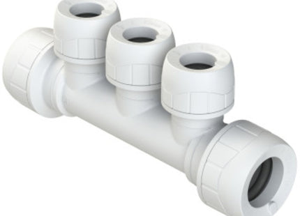 Polypipe P/Plumb Enhanced 22X15mm 3 Port Socket/Socket - PB7322153EW - Perfect for Plumbing