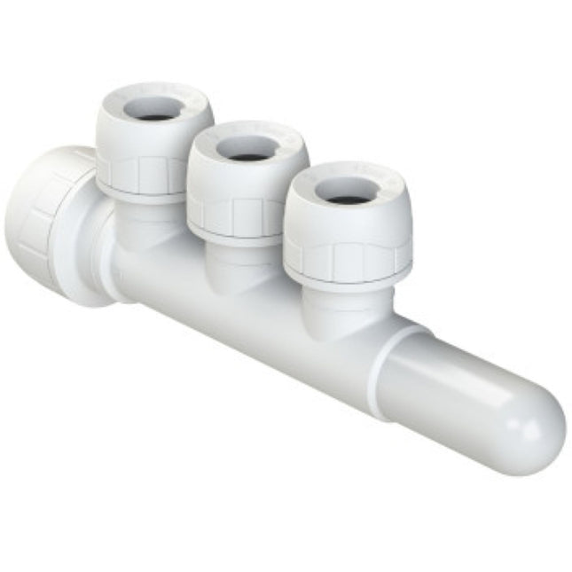 Polypipe P/Plumb Enhanced 22X15mm 3 Port Socket/Spigot - PB7622153EW - Perfect for Plumbing