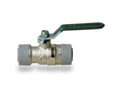 Polypipe Polyplumb Brass 1/4 Turn Ball Valve 22mm - PB6722 - Perfect for Plumbing
