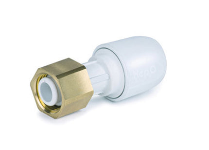 Hep2O HD25B Straight Tap Connector 22mm x 3/4" - HD25B/22W - For Plumbing