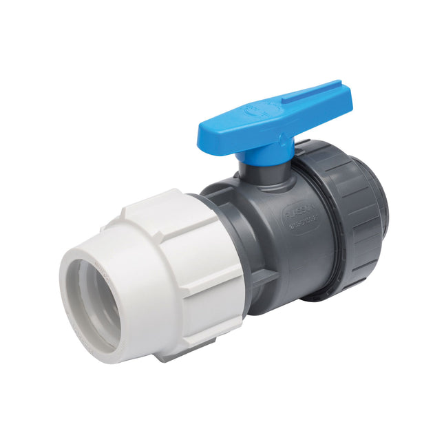 Plasson 25mm Compression Ball Valve (PVC) (PV1379025K)