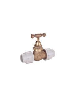 Plasson Universal Brass Stop Tap 25mm 9050 (PV9050025)