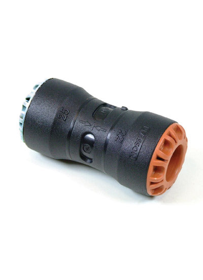 Plasson Pushfit Coupler - PE x Copper/PB/PE x  - 20mm x 15mm 1001C (PP1001CU020015)