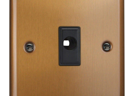 Varilight XYFOB.BZ Urban Brushed Bronze 1-Gang 16A Flex Outlet Plate