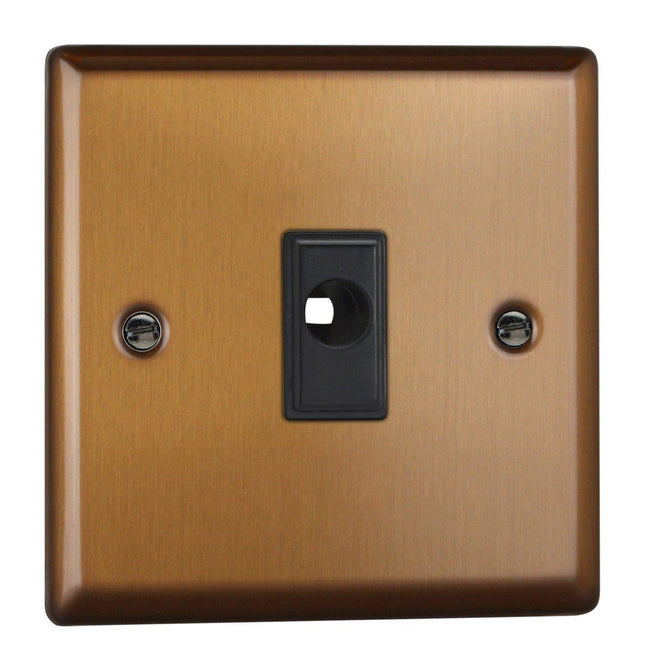 Varilight XYFOB.BZ Urban Brushed Bronze 1-Gang 16A Flex Outlet Plate