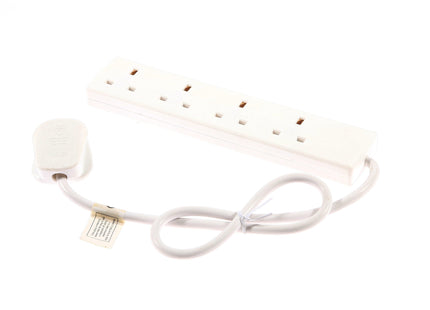 SMJ Electrical B4W07P 13A 4G 0.75 Metre Extension Lead, White