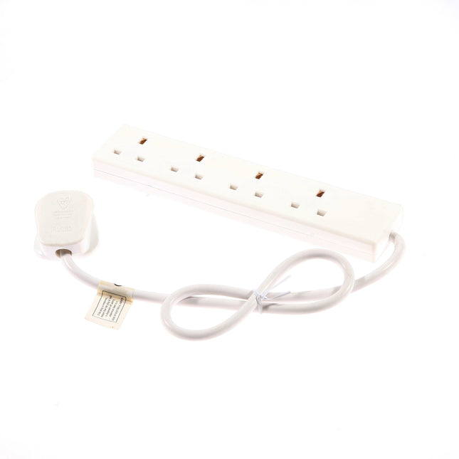 SMJ Electrical B4W07P 13A 4G 0.75 Metre Extension Lead, White