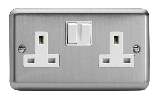 Varilight Socket, Metal, Matt Chrome,88x148x31mm