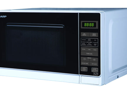 Sharp R272WM Solo Touch Control Microwave, 20 Litre capacity, 800W, White